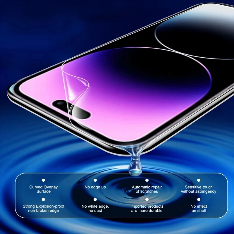 4Pcs Hydrogel Film for IPhone 11 12 13 14 Pro Max 12Mini 13Mini Screen Protector for IPhone XS Max XR X 7 8 14 Plus SE Not Glass