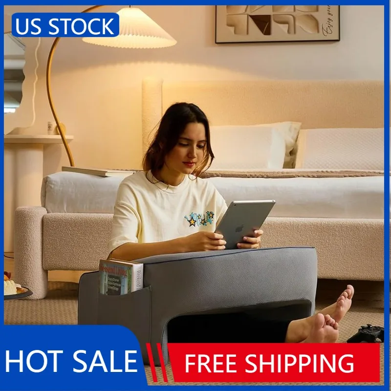 

Soft Lap Desk Pillow for Adult, Reading Pillow with Pocket, Arm Rest Pillow, Memory Foam Bed Rest Pillows can Reading