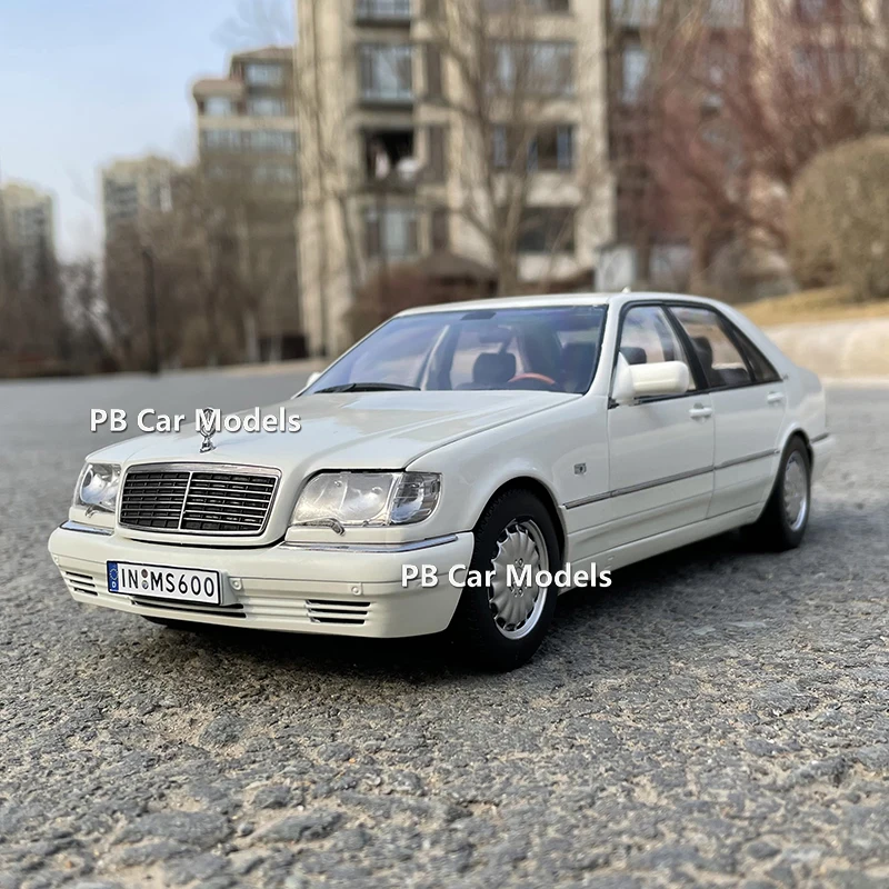 Pаспродажа Оригинальная модель автомобиля 1:18 1990 S600 W140 Tiger Head Ben, модель автомобиля из сплава, классическая модель автомобиля под давлением