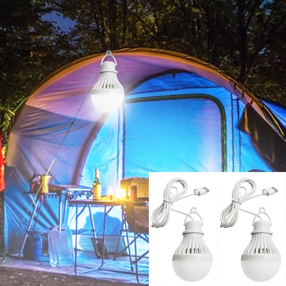 

1/2PCS 3W Light Bulb Student Study Table Lamp Cold White LED Portable Lanterns 5V USB Powered Emergency Supplies Lighting LED