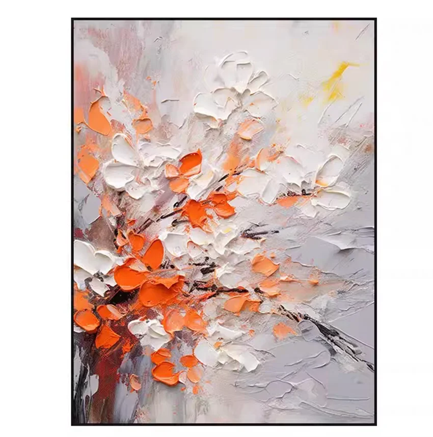 

Ручная роспись фиолетовый цветок картина маслом