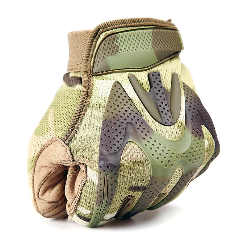 

Adult Outdoor Riding Climbing Non-slip Gloves Tactical Training Fighting Hunting Camo Breathable Full Finger Wearproof Mittens