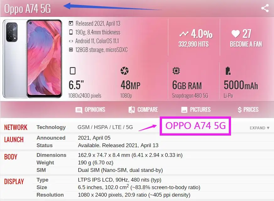 Для 6.5 IPS OPPO A74 5G CPH2197 CPH2263/ A54 CPH2195 ЖК-дисплей сенсорный дигитайзер экран в сборе