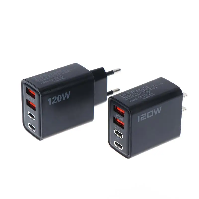 Фото 4-портовая зарядная станция USB-C 120W с быстрой зарядкой PD QC30, адаптер для телефона, планшета, домашнего использования №5