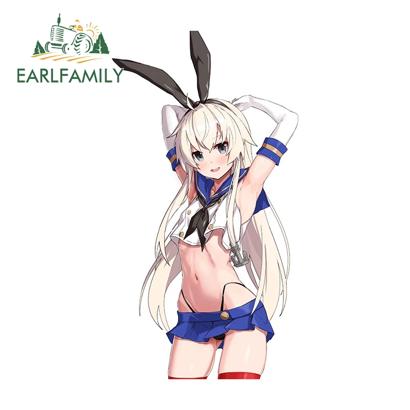 

EARLFAMILY 13 см x 6,9 см для Shimakaze Kantai Коллекционная Автомобильная наклейка модная устойчивая к царапинам оригинальная наклейка Кондиционер