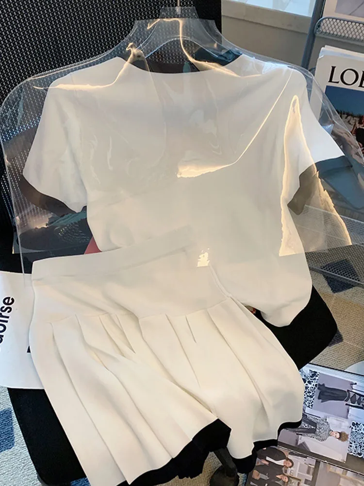 Элегантный комплект французской одежды из двух предметов однобортный вязаный