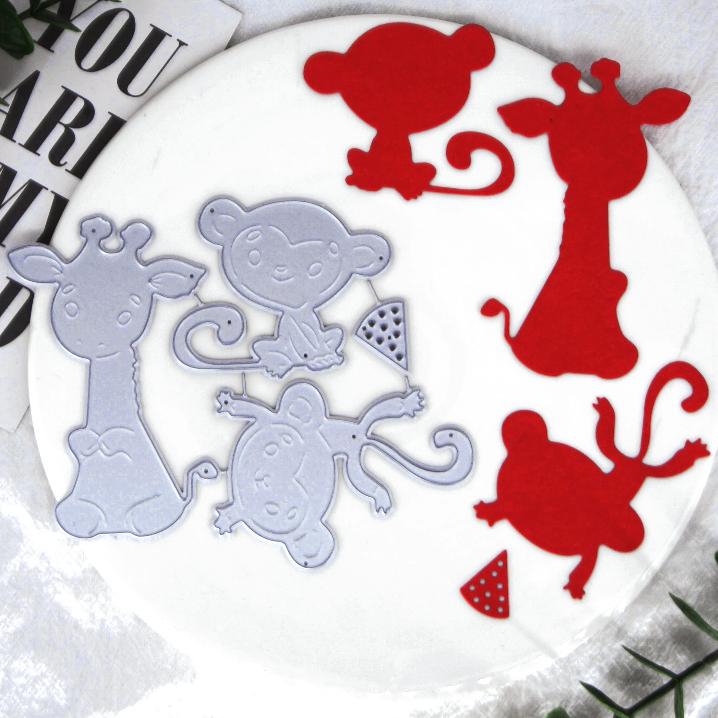 Пресс-формы в виде жирафа обезьяны животных ремесла высечка сделай сам обучающий