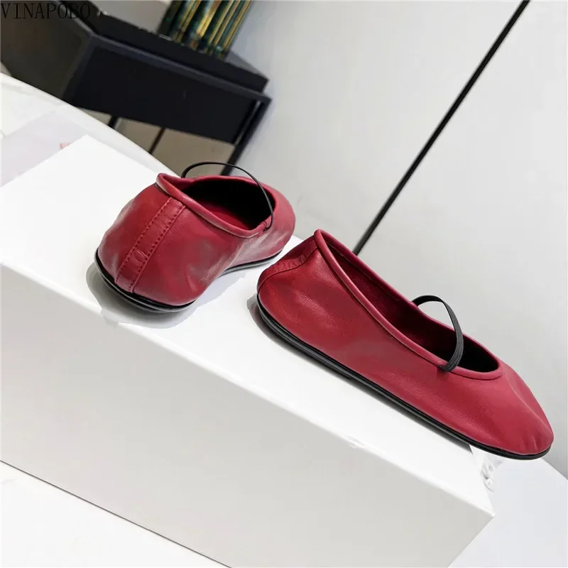 Дизайн на резинке весенне-осенние женские туфли плоской подошве танцевальная