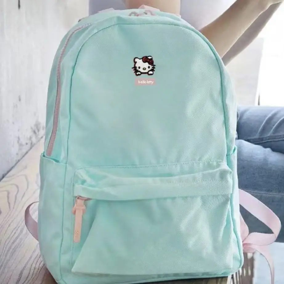 New Hellokitty Backpack Lightweight Travel Bag High Junior School College Students Schoolbag Large Capacity Sanrio Waterproof