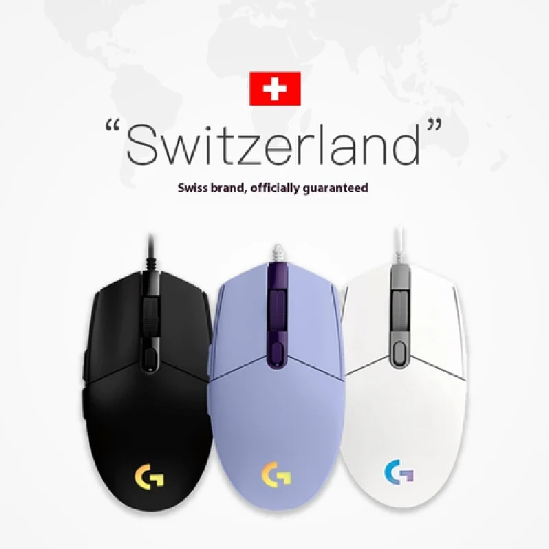 Проводная игровая мышь Logitech G102 второе поколение Apex LOL киберспортивная игра RGB