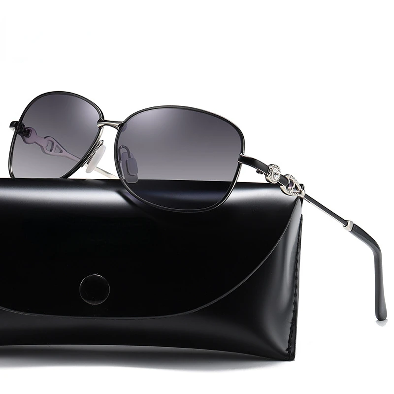 

New Women's Polarized Sunglasses Two-Color Sunglasses Fashion Set Diamond Women's Glasses Visor Glasses