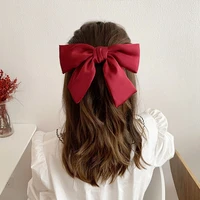new fashion women headwear barrettes satin bow hairpins for girls sweet korean hair clip hairgrip bow hair accessories gift