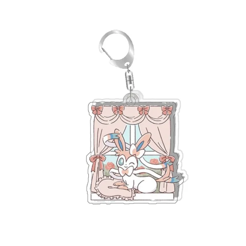 Карманный брелок Eevee Leafeon Sylveon Glaceon Espeon, коллекция аниме-игр, подарки, самодельная акриловая подвеска, товары в стиле аниме (art.: 3920d3ffae239) - 3920d3ffae239