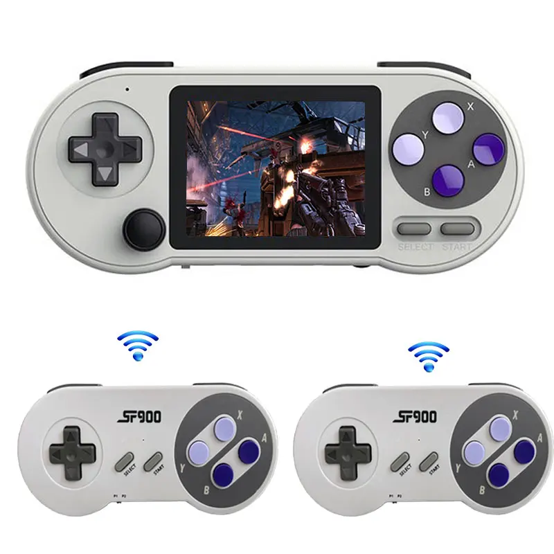 DEZORQ 3 Inch IPS Screen Wireless Handheld Game Console Mini Portable Video Gaming Consoles AV Output  6000 Games for Sega GBA