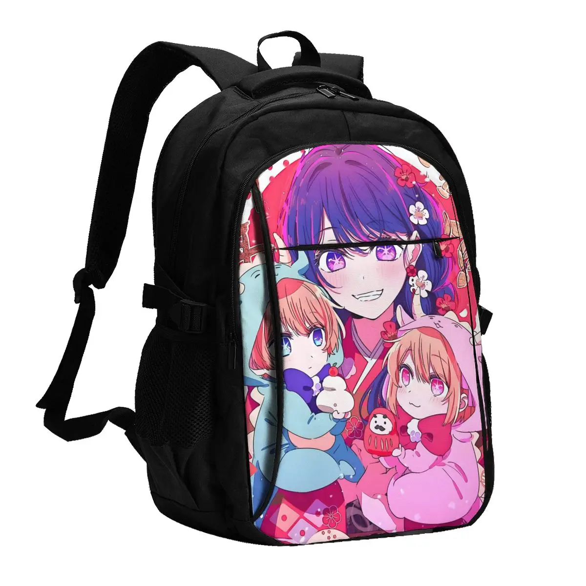 Дорожный рюкзак для ноутбука Anime Oshi No Ko Ai Hoshino деловой водостойкий с USB-портом