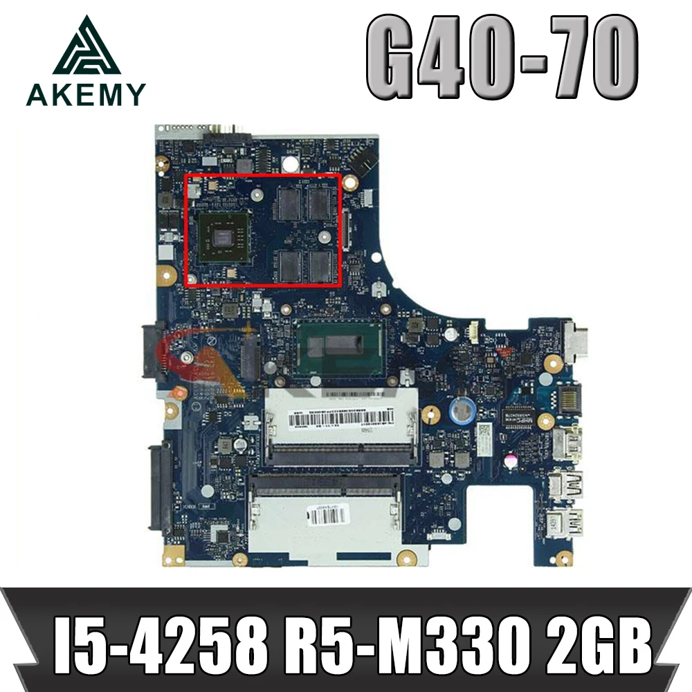 

ACLU3/ACLU4 NM-A361 Laptop Motherboard For Lenovo G40-80 (14-inch) G40-70 Original Mainboard I5-4258 R5-M330 2GB