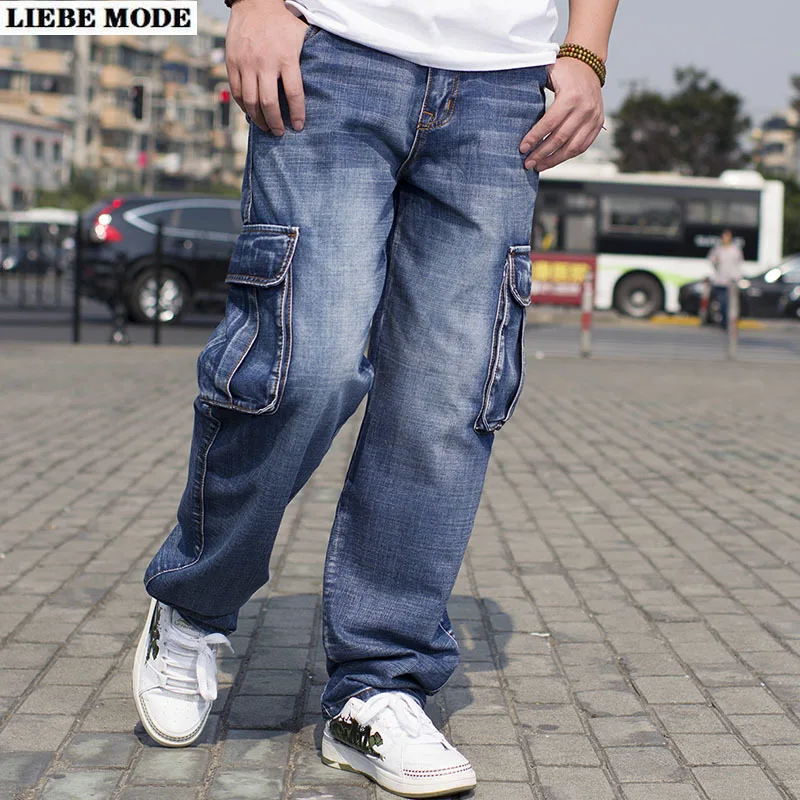 Men's Streetwear Y2k Baggy Jeans for Men Wide Leg Cargo Jeans Hombre Big Size Hip-hop Straight Jean Homme Oversize Denim Pants