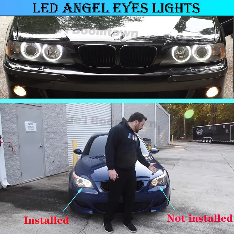 120W Canbus LED Ангельские глазки маркерные лампы для BMW 5 серии E39 M5 с рестайлингом 2000-2003 без ошибок.