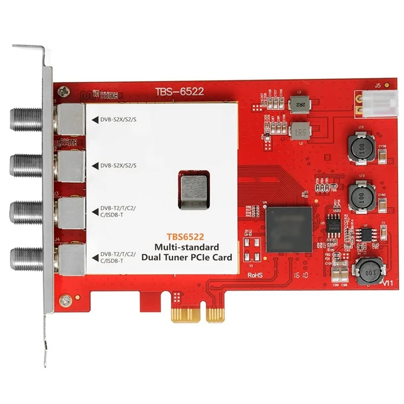 

Для TBS6522 двойной тюнер Pcie Card DVB-S2X S2 T2 ISDB-T мультистандартная цифровая ТВ-карта Live TV/Window/Linux/HTPC Server