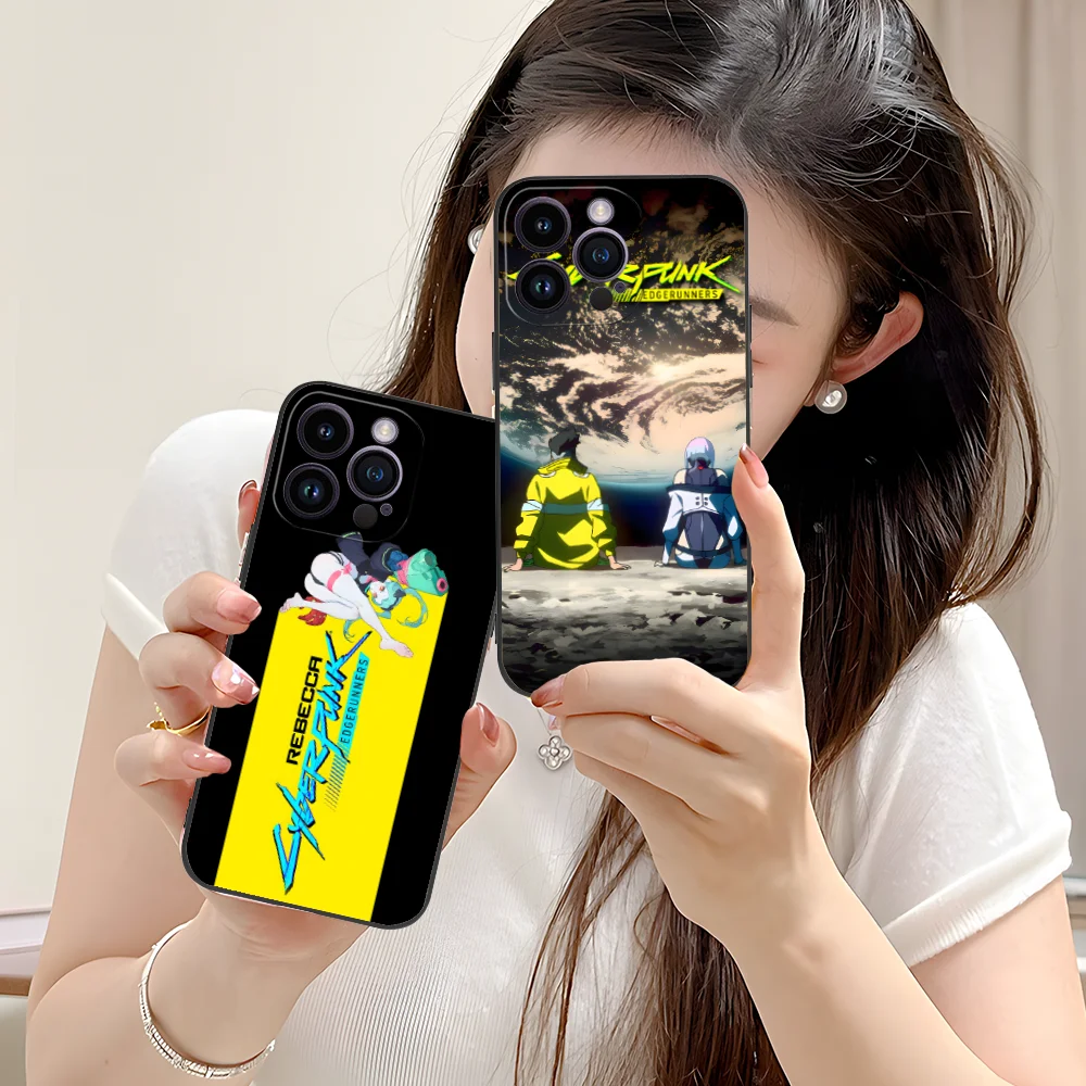 Чехол для телефона Punk Lucy Sasha Rebecca iPhone 16 15 14 13 12 11 X XR XS 8 7 Pro Max Plus Mini черный чехол