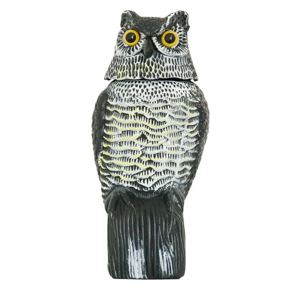 

Yard Rotating Head Protection Simulation Owl Fake Ornaments Wind Action Scarecrow Realistic Lawn Garden Decor Figurine Exquisite
