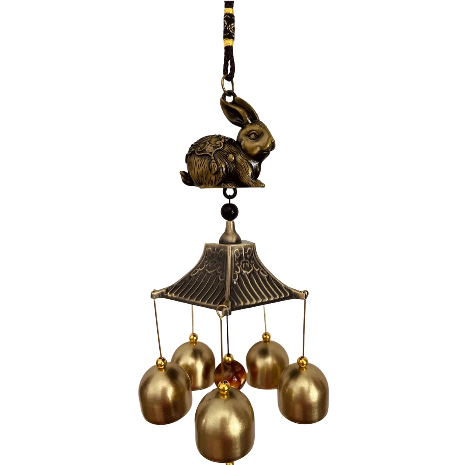 

Vintage Rabbit Wind Chime Hanging Windchime Garden Front Door Decor