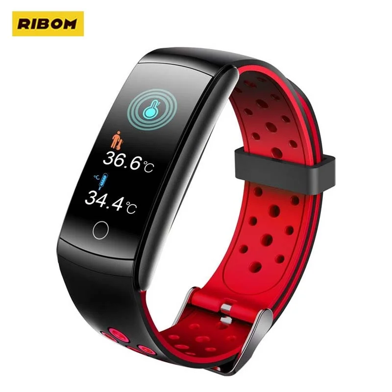 

Smart Bracelet 24-hour Real Body Temperature Monitoring Q8T Dynamic Heart Rate Blood Pressure Watch IP68 Waterproof Sports
