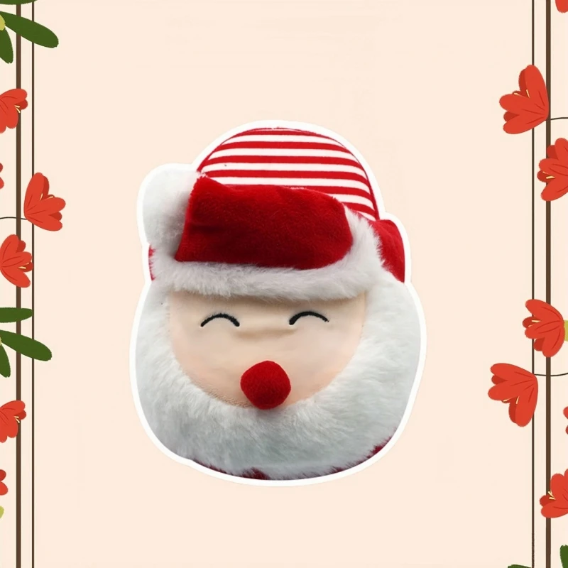 

Рождественские плюшевые сланцы, зимние меховые домашние тапочки, женские теплые хлопковые домашние тапочки на плоской платформе, женские удобные тапочки, подарок