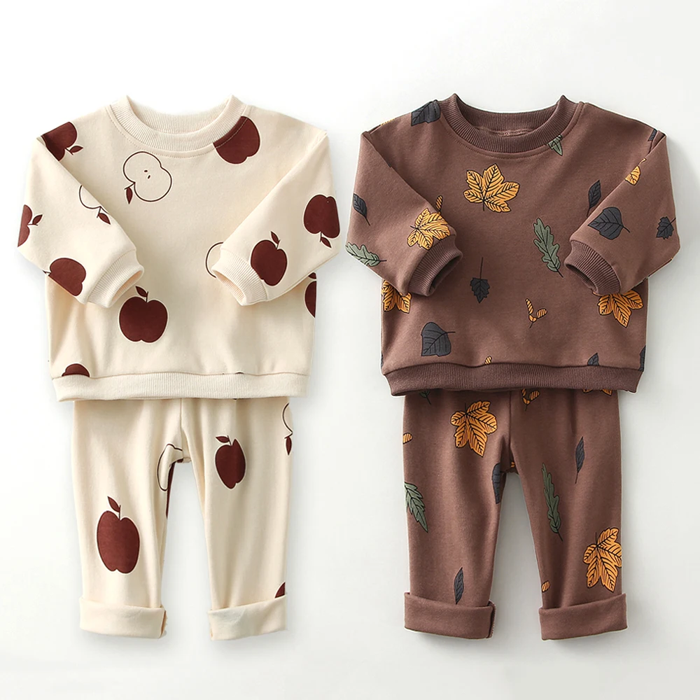 

Spring Baby Boy Girl Clothes Sets Cotton Long Sleeve Kids Suit + Pants 2 Pcs Toddler Kids Clothes Baby Homewear