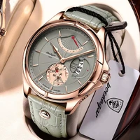 swiss brand poedagar men watch fashion top luxury sport mens wristwatch waterproof luminous leather date quartz watches man