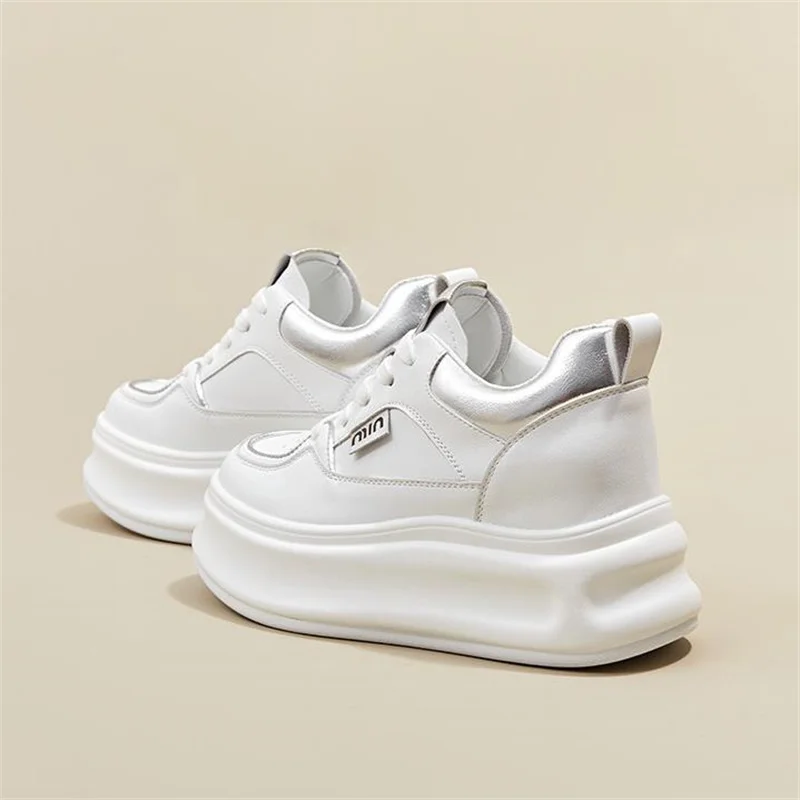 Кроссовки на массивной платформе 6 5 см женские дышащие вулканизированные туфли