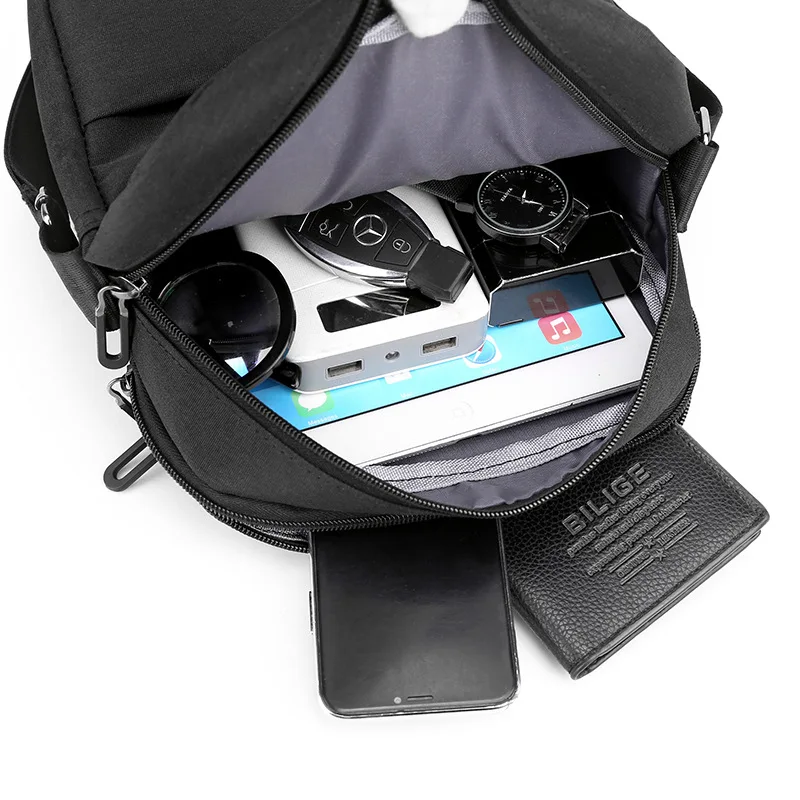 Fashion Sports Nylon Shoulder Bag for Male Crossbody Bag Outdoors Waterproof Small Backpack Travel Phone Pouch Messenger Bags