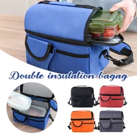 portable insulated lunch bag cooler tote box canvas thermal food foldable storage bags for picnic school work