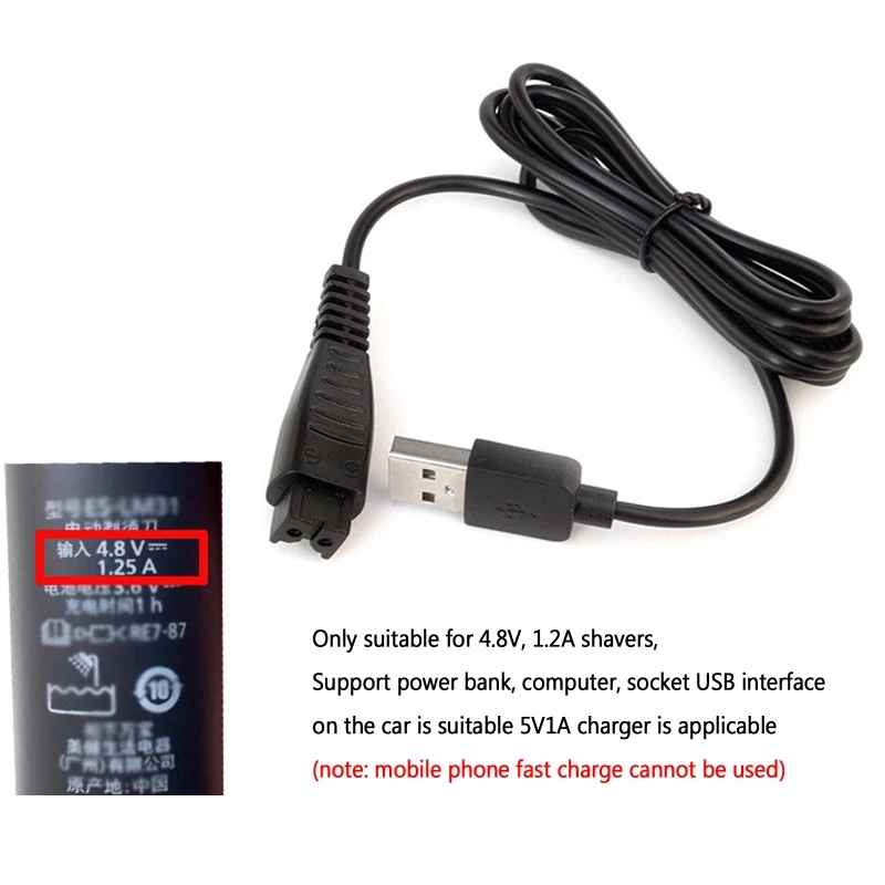 

USB Charger for panasonic RE7-87 acr3 acr4 acr5 series Shaver for Razor Charger