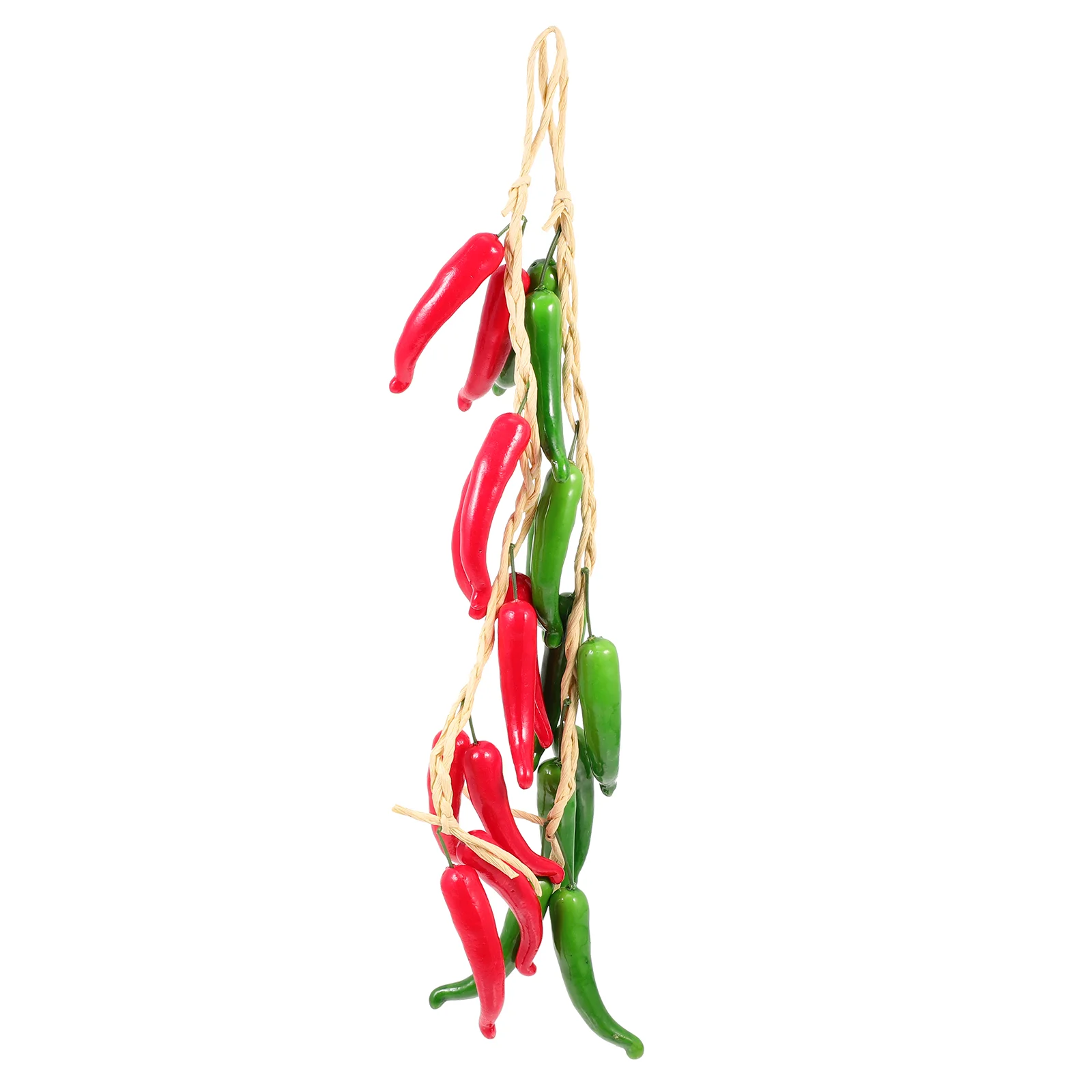 

2 Pcs Christmas Decorations Simulated Pepper Fake Vegetable Skewers 52x13cm Chili String Farmhouse Plastic Simulation Hanging