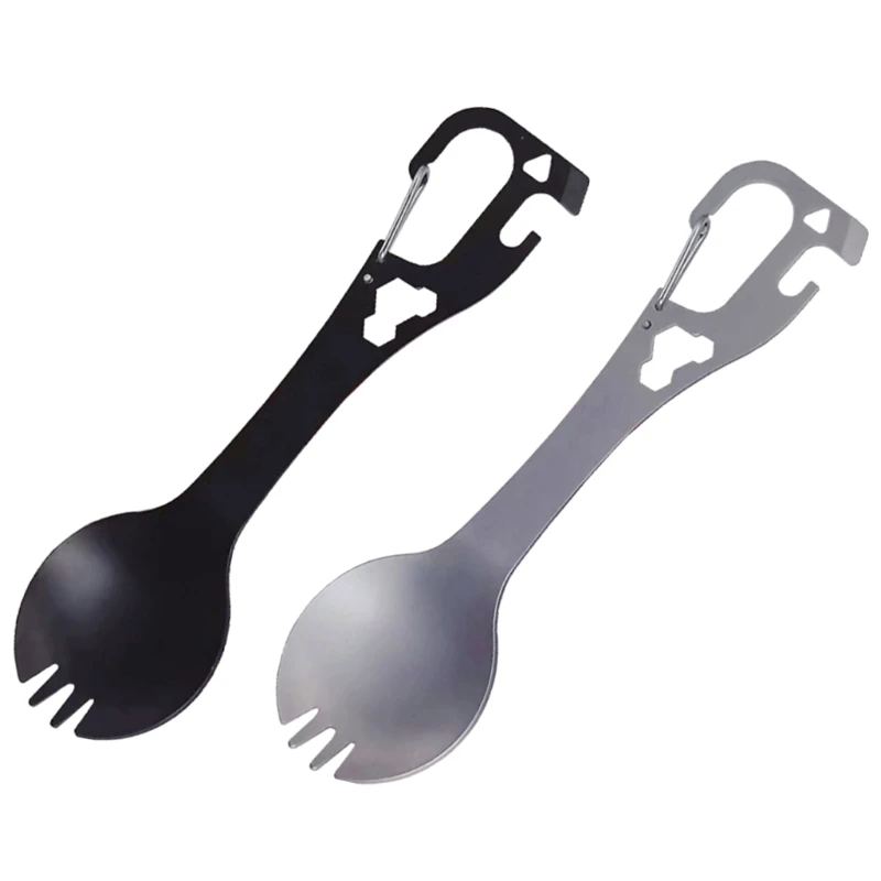 

Camping Utensil with Spoon Fork Bottle Opener Multifunctional Camping Utensils