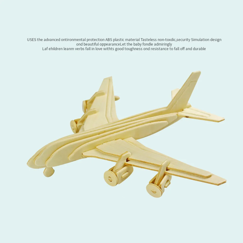 

5 Pcs Wooden Puzzle Plaything 3D Puzzle Toy Simulation Patrol Boat Plane DIY Handmade Craft Jigsaw Puzzle Model