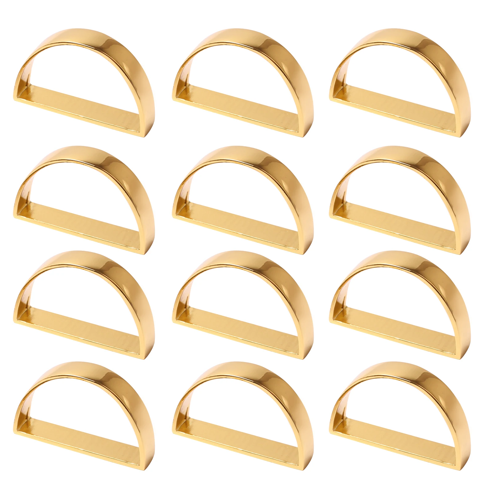 

12 шт., свадебные современные искусственные кольца для ужина, Кухонное металлическое украшение, полукруглая Настольная Фотография