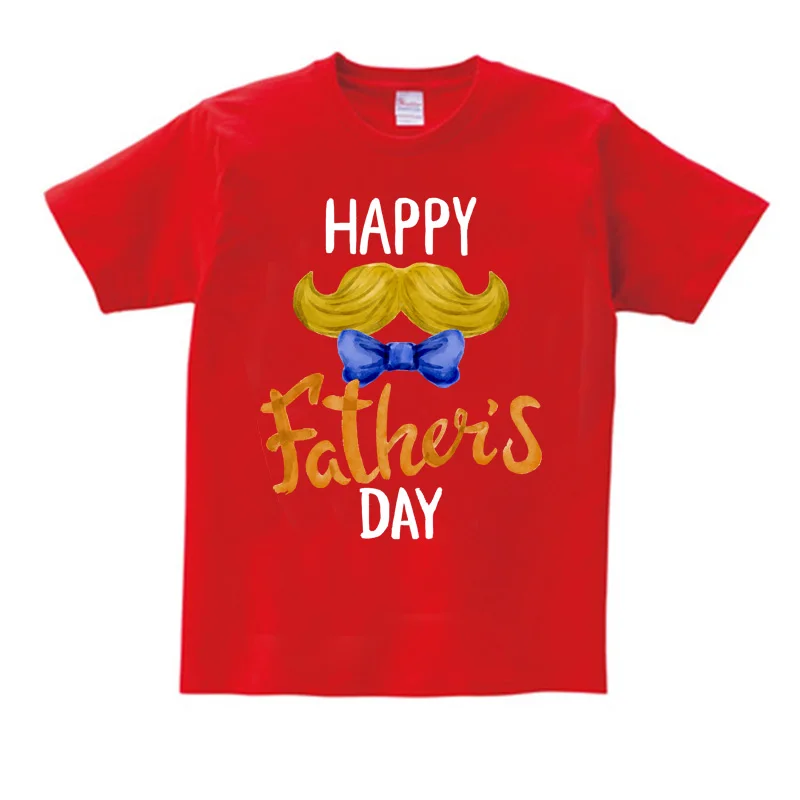 

Happy Father's Day summer clothes Printed Boys&girls Round Neck Summer Kids Soft Cotton Toddler Clothes Boys Girls Tshirt