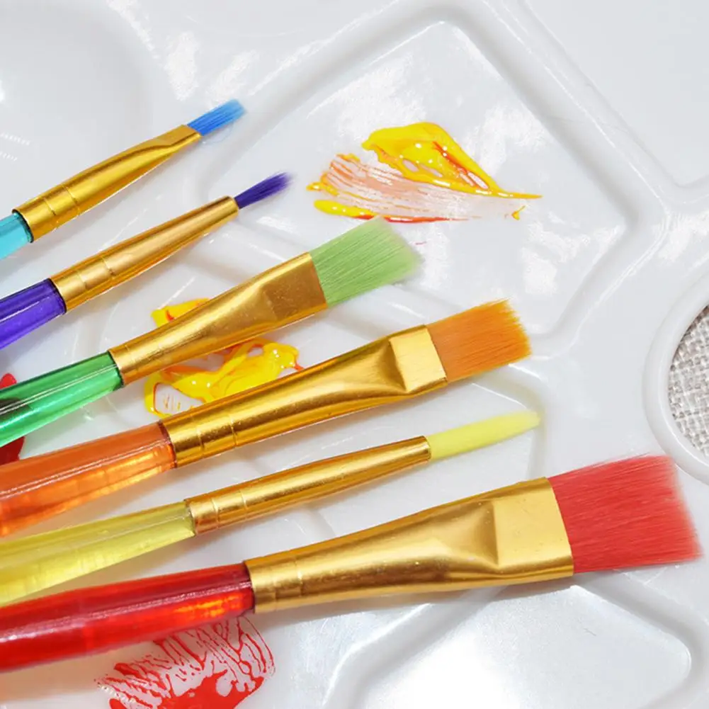 

6Pcs Drawing Brush Universal Exquisite Workmanship Reusable School Supplies Painting Brush Art Brush