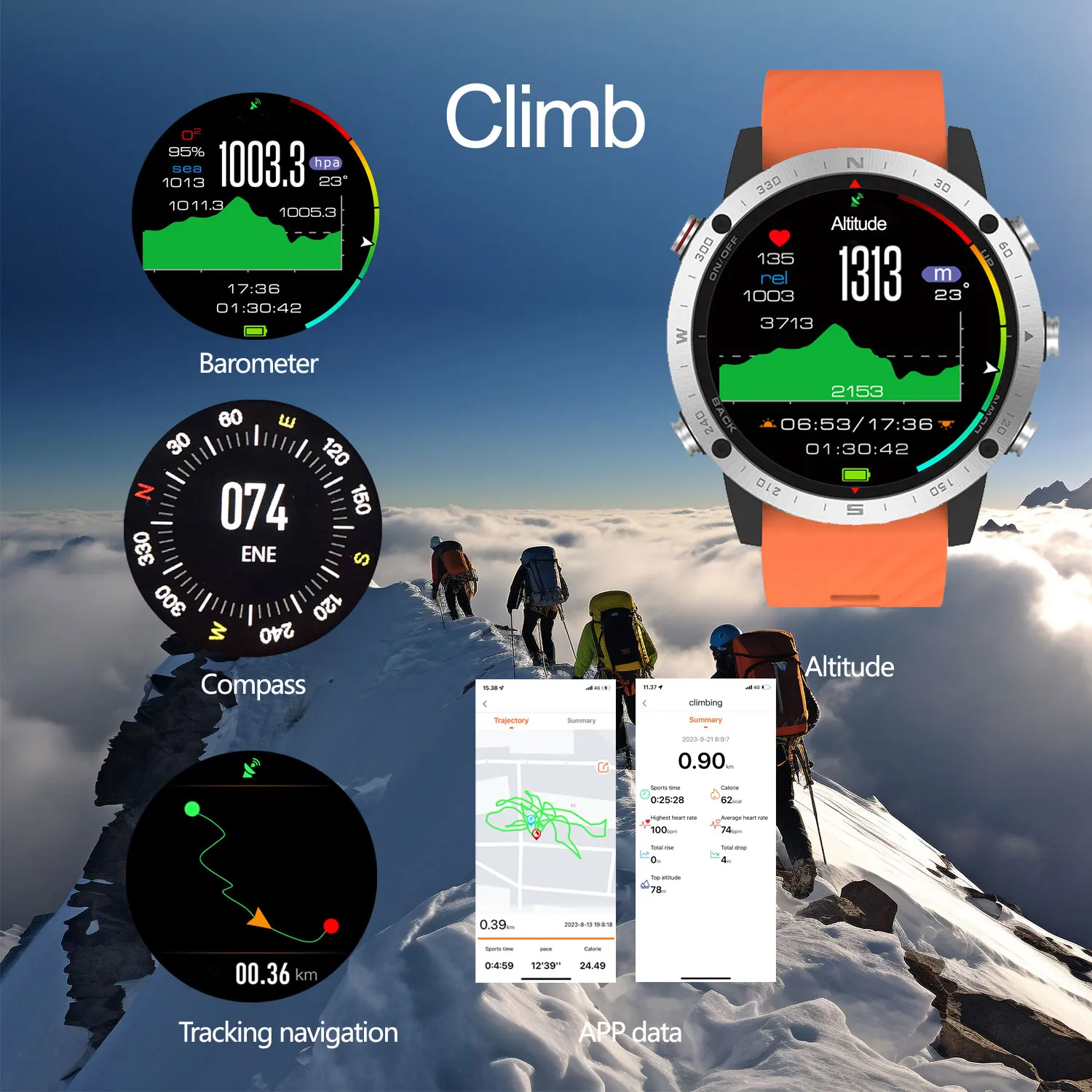 Фото Спортивные часы с GPS Sunroad №2