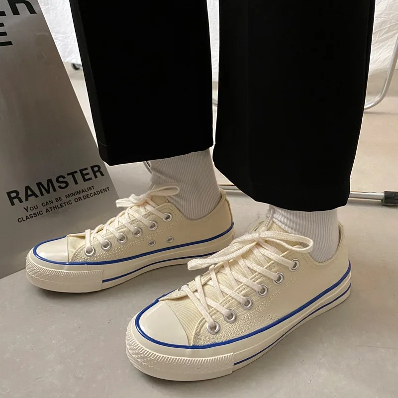

Wonn Canvas Shoes Men's Fashion Summer Casual Sneakers Flats Student Walking Shoes High Top Women Vulcanize Shoe
