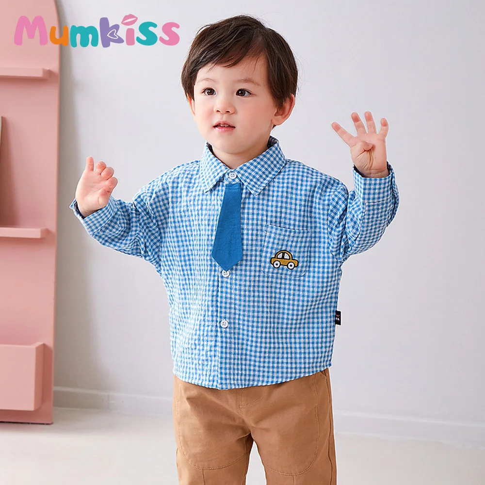 

Детская хлопковая блузка с длинным рукавом и лацканами