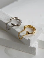brass with 18k geo simply non periced clip earrings women jewelry punk designer runway rare simply gown boho japan korean
