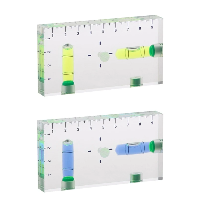 

N0HB High Transparent Magnetic Level Bubble Mini Spirit Level with Three Strong Magnets Fitting for Construction Household