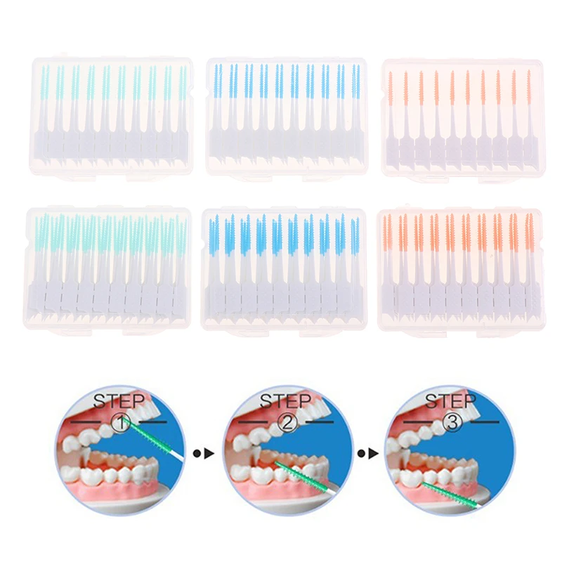 

40pcs Interdental Brush Cleaning Between Teeth Oral Care Toothpick Dental Tool Floss Orthodontic Oral Dental Hygiene Tool