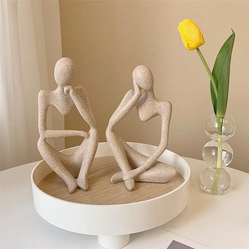 

Nordic Abstract Thinker Statue Resin Figurine Office Home Decoration Desktop Decor Handmade Crafts Sculpture Modern Art