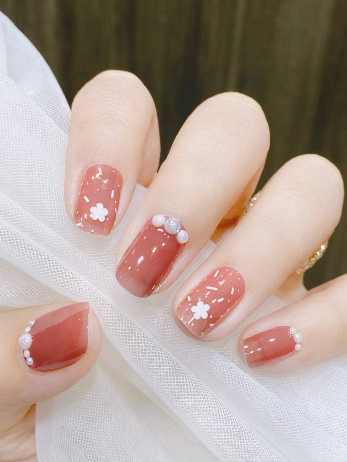 

Japanese French small fresh high-grade nail stickers wear gel stickers waterproof.