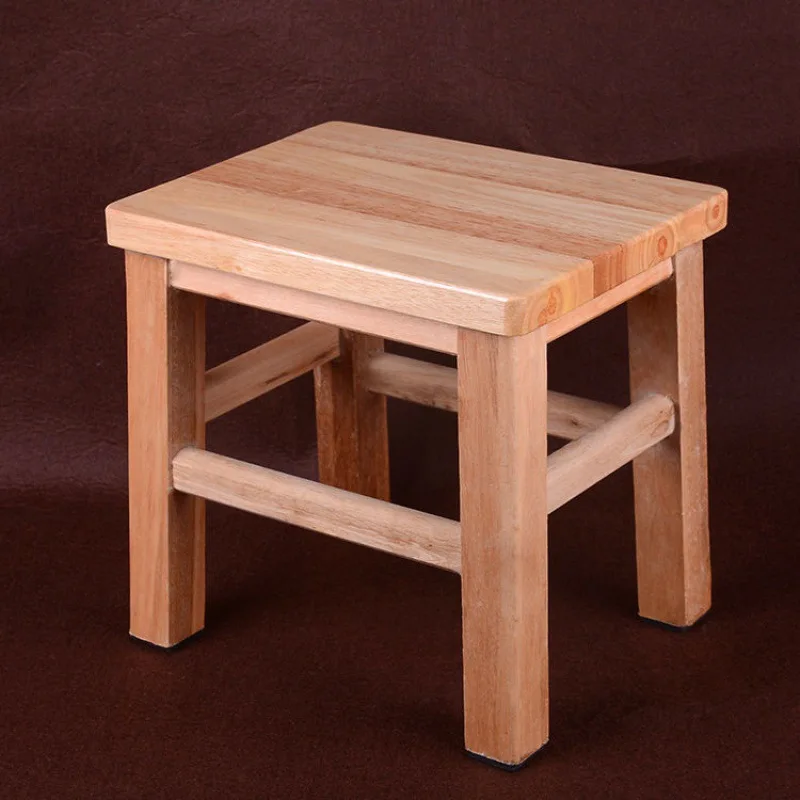 Oak solid wood stool home adult low stool oak small square stool wooden stool chair small wooden stool cold board chair images - 6