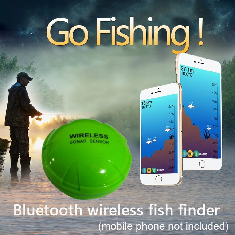 

ABS PCB Brand New Smart Phone Fish Finder Sonar Bluetooth Intelligent Android & Ios Visual Life Time 10hours Deeper Fishfinder